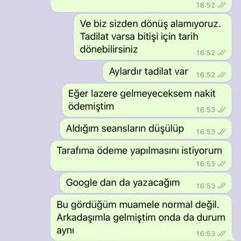 İstanbul Med Beauty Peşin Ödeme Yapılmasına Rağmen Hizmet Alamama