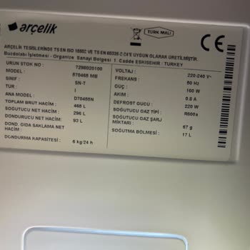 Arçelik Buzdolabı Yeşillikleri Donduruyor