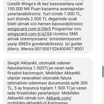 Akbank Fatura Ödeme Talimatı İadesi İçin Mağdur Edildim