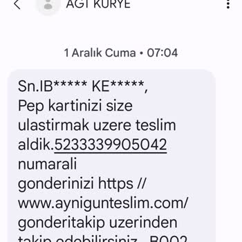 AGT Kurye (aynigunteslim.com) Kuryenin Adrese Gelmeyip İade Etmeye Kalkması