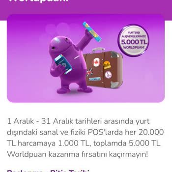 Yapı Kredi World Mobil Yurt Dışı Kampanyası