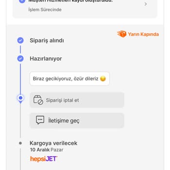 Hepsiburada Ertesi Gün Teslimat Olan Ürün Gelmedi