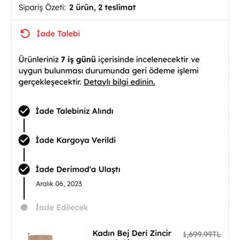 Derimod İade Süreci Sorumsuzluğu