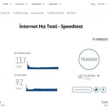 TurkNet Gecikmesiz Fatura Gecikmeli Lag Lı Pingli İnternet