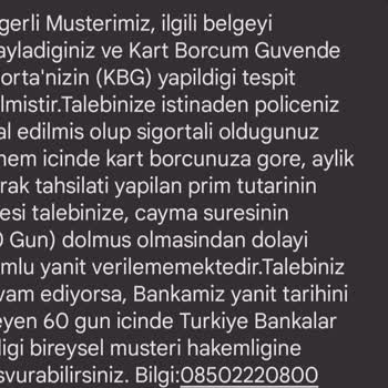 Denizbank Metlife Kart Borcum Güvende Hayat Sigortası