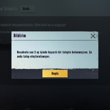 PUBG (Pubgmobile.com) Hesabım Geri Alındı