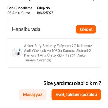 Hepsiburada Anker-Eufy Garanti Mağduriyeti