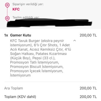 KFC Yanlış Menü, Şerifali Şubesi