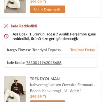 Trendyol İademi Kabul Etmediği Gibi Geri De Göndermiyor!