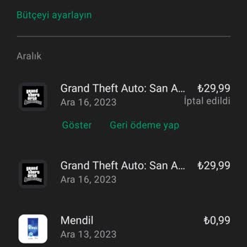 Google Play 2 Kez Param Çekildi