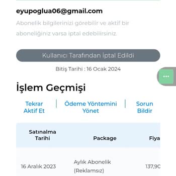 Exxen Aboneliğimi İptal Ettim Param Yatmadı.