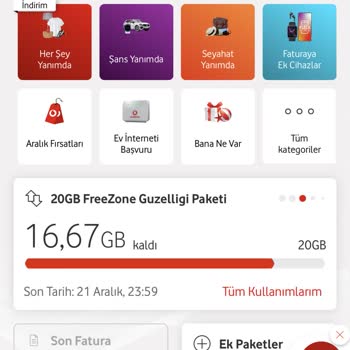 Vodafone Hediye İnternet Varken Aşım Paketi Tanımlandı