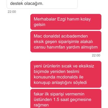 Yemeksepeti Ve Acıbadem McDonald's Siparişimi 3Saat Oyalayıp Getirmedi