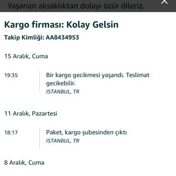 Amazon Kargo Teslim Etmeme