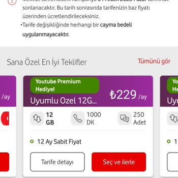 Vodafone Aynı Tarife Farklı Fiyat.