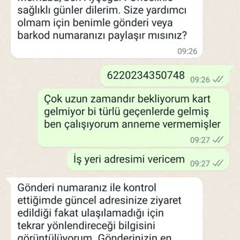 AGT Kurye (aynigunteslim.com) Kredi Kartımın Ulaşmaması