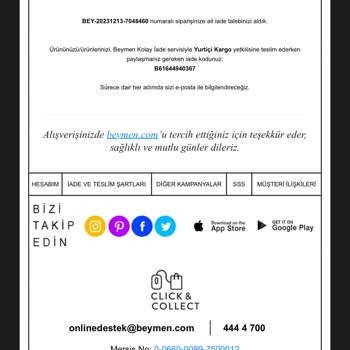 Beymen Kupon Kodunun Kullandırılmaması