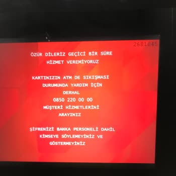Ziraat ATM Para Yatırma Sorunu