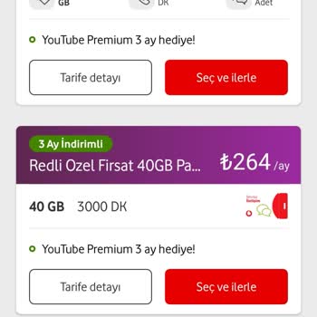 Vodafone Yeterince Tarife Sunmuyorsunuz.