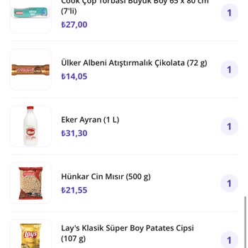 GetirÇarşı Siparişin Komple Eksik Olması!