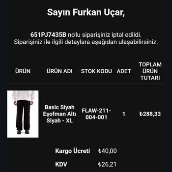 Flawwear İade Sorunu