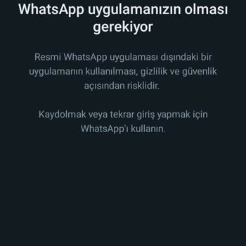 WhatsApp Giriş Yapamıyorum