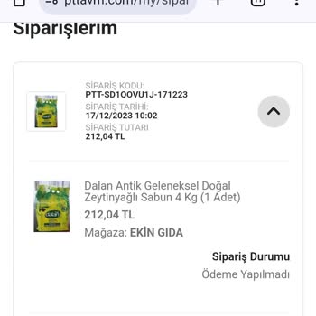PttAVM Sipariş Ödeme Sorunu
