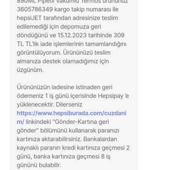 Hepsiburada İndirimli Ürünün Geri Çekilmesi
