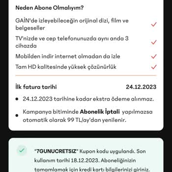 Gain Ücretsiz Olduğu Halde Açılmıyor