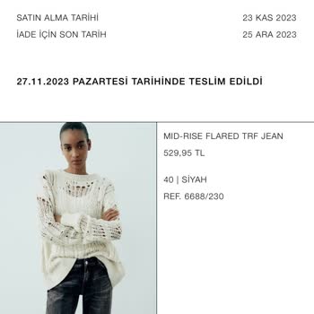 Zara Kargo Teslimatı Yapılmadı