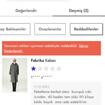 Boyner Paketleme İnanılmaz Vasat