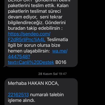 Sendeo Adlı Kargo Firması Ürünümü Teslim Etmiyor!