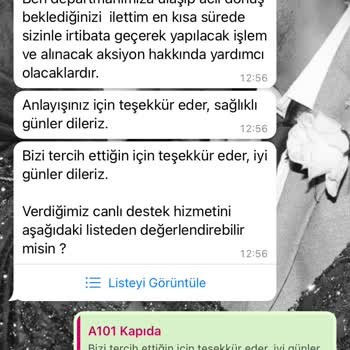 A101 Kapıda Para İadem Yapılmadı