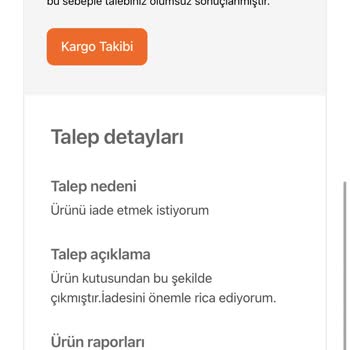 Hepsiburada Ücret İadesi İstiyorum