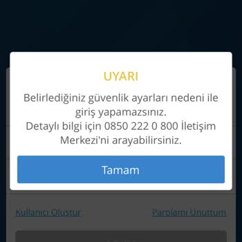 Denizbank MobilDeniz'e Giriş Yapamıyorum