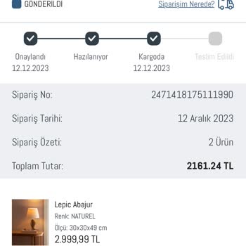 Madame Coco İnternet Siparişini Teslim Etmiyor