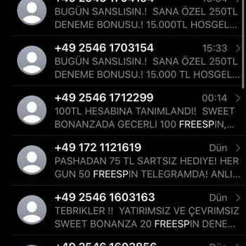 Vodafone FreeSpin Konulu Mesaj Ve Çağrı Yağmuru