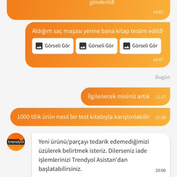 Trendyol Aldığım Ürün Yerine Farklı Bir Ürün Gönderildi