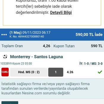 Nesine Kuponumun Tuttu ve Hile Yaptı