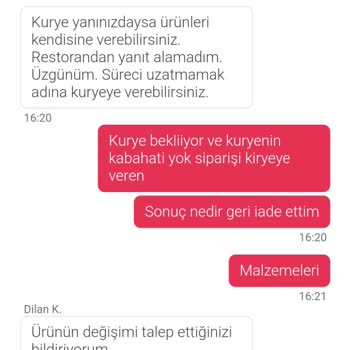 Yemek Sepeti Sipariş Ve Hata Sorunu Düzeltilmemesi.