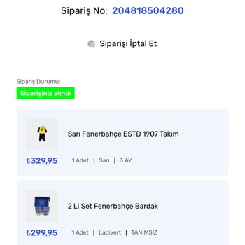 Fenerium Sipariş Hazırlık Ve Kargo Sürecinde Yaşanan Gecikme