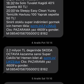 Pazarama Kampanyadan Kazandığım Kupon Kodu Gönderilmedi.