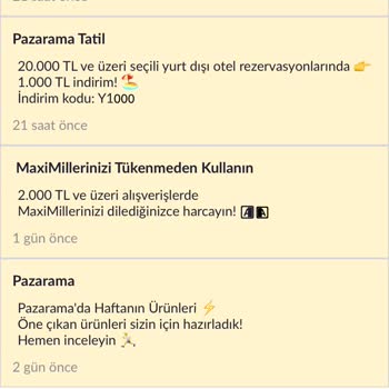 Pazarama Kampanyadan Kazandığım Kupon Kodu Gönderilmedi.