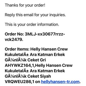 Hellyhansen-tr.com Ürünlerim Ulaşmadı
