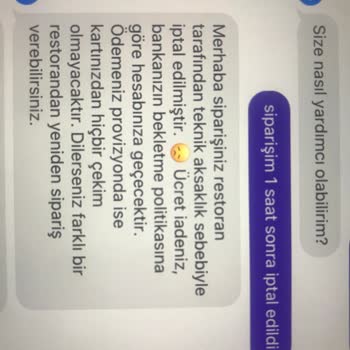 Popeyes 1 Saat Sonra Siparişim İptal Edildi.