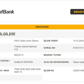 VakıfBank Yedek Parça Mağduriyetim Ve İlgisizlik