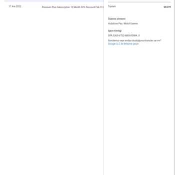Vodafone Ortada Alınmış Bir Ürün Yok Ama Parası Kesiliyor