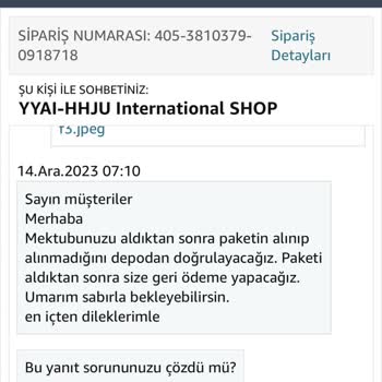 Amazon Alıcı Satıcı Arasındaki Garanti Sistemi Tamamen Gerçek Dışı.