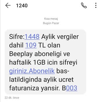 Vodafone Habersiz Beeplay Üyeliği Yapmakta