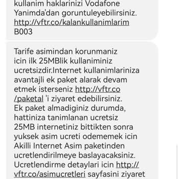 Vodafone Faturanın Yüksek Gelmesi